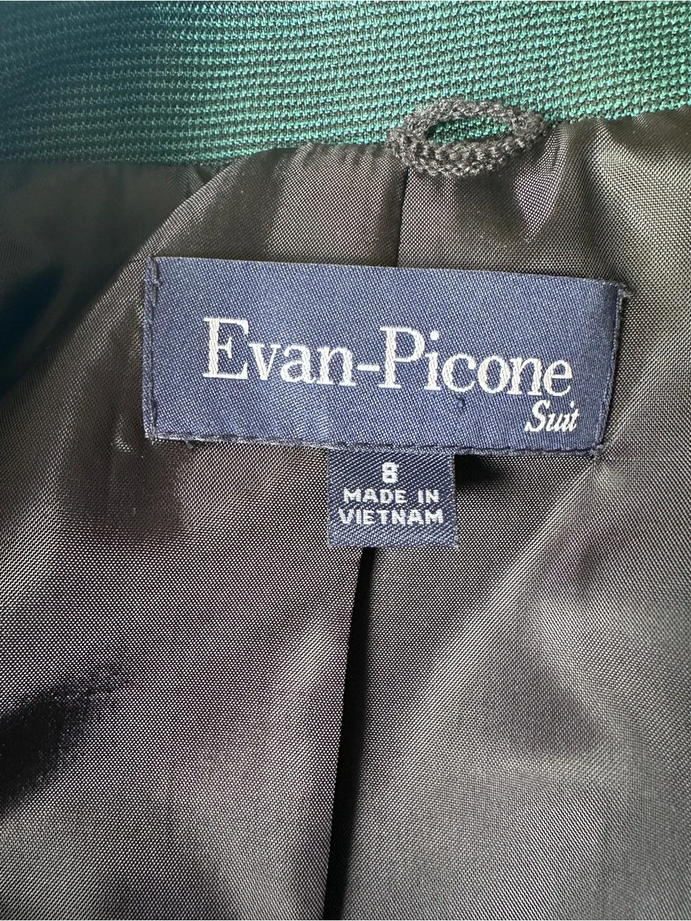 Evan-Picone Green Skirt Suit Women’s Size 8 Classic Career Office Business Wea